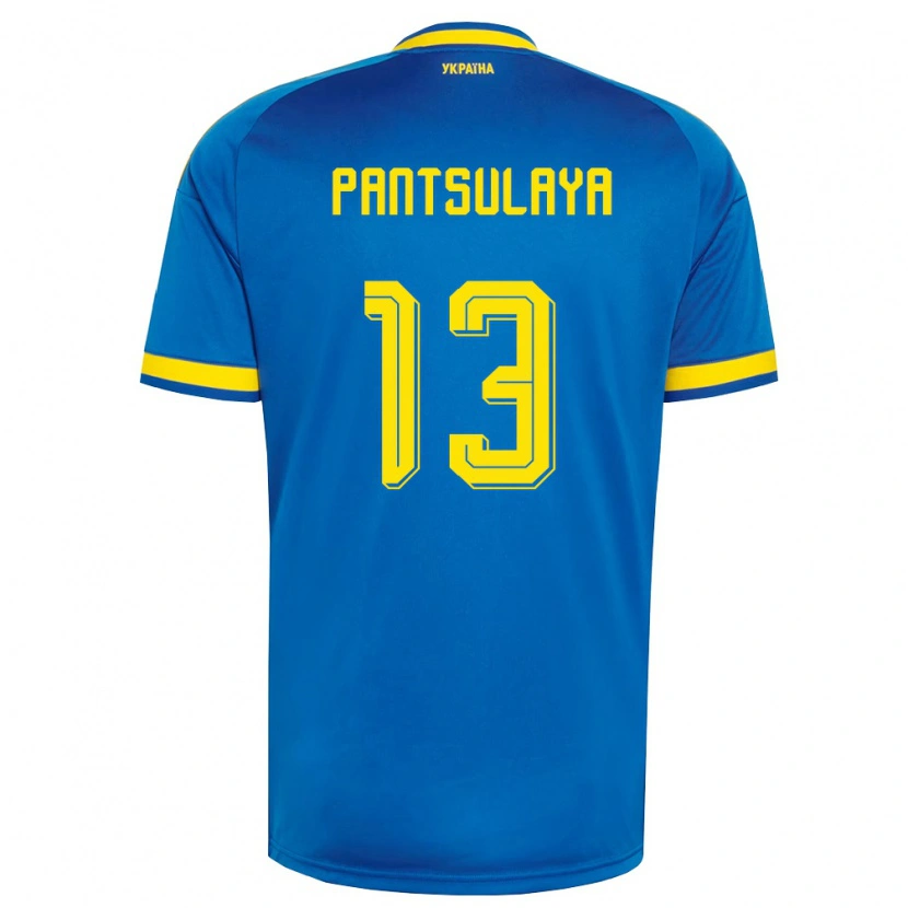 DanxenレディースウクライナNatiya Pantsulaya#13青 黄 紺アウェイシャツ26-28ジャージーユニフォーム