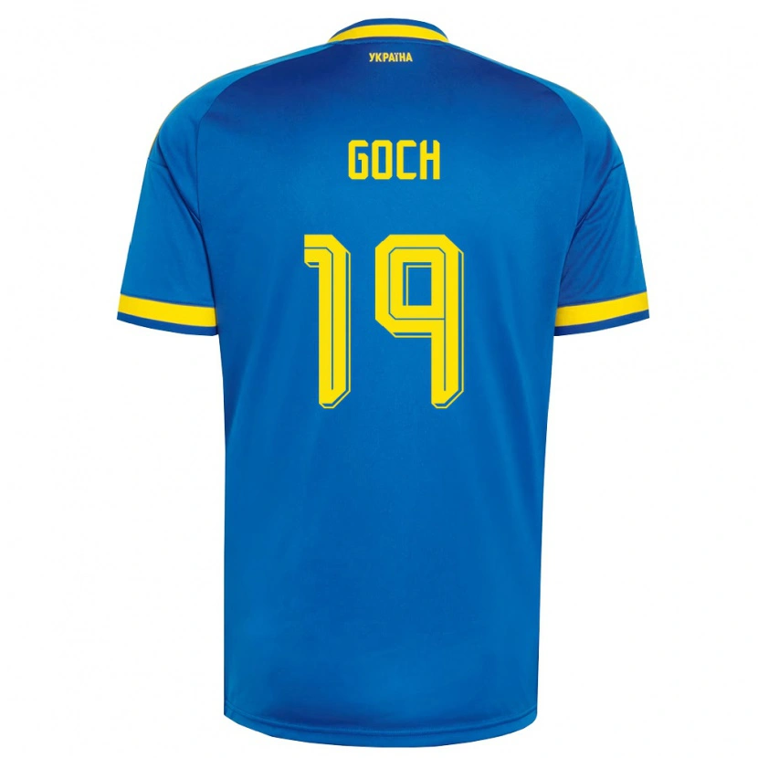 DanxenレディースウクライナOleksandr Goch#19青 黄 紺アウェイシャツ26-28ジャージーユニフォーム