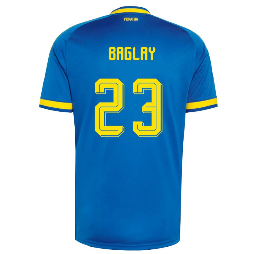 DanxenレディースウクライナRostyslav Baglay#23青 黄 紺アウェイシャツ26-28ジャージーユニフォーム
