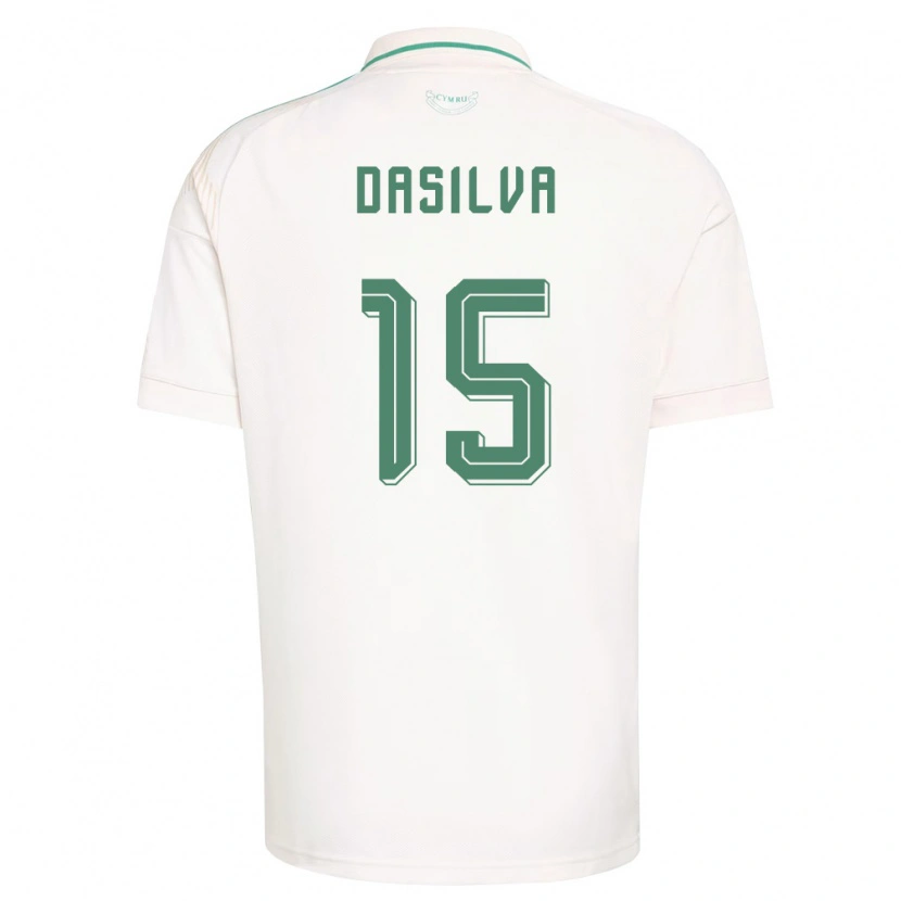 Danxenレディースウェールズジェイ・ダシルヴァ#15白 茶 緑アウェイシャツ26-28ジャージーユニフォーム