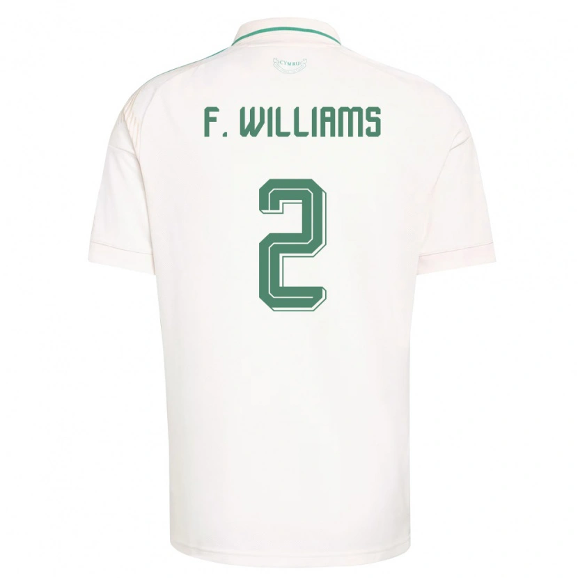 DanxenレディースウェールズFabian Williams#2白 茶 緑アウェイシャツ26-28ジャージーユニフォーム