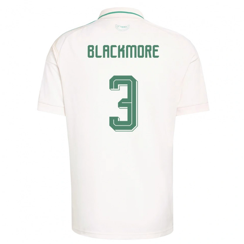 DanxenレディースウェールズJameson Blackmore#3白 茶 緑アウェイシャツ26-28ジャージーユニフォーム