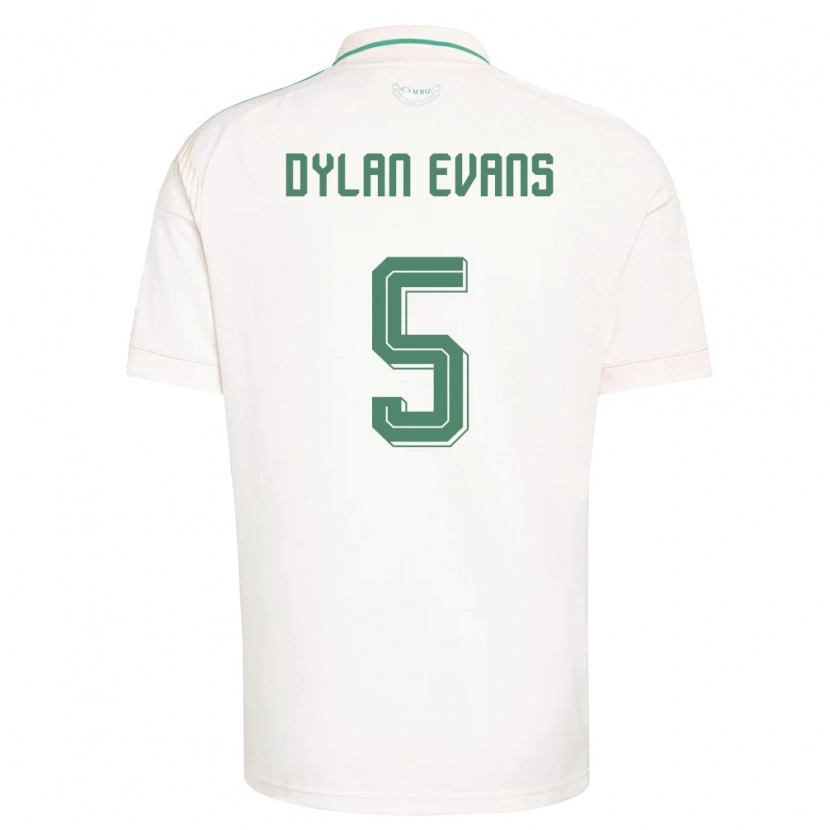 DanxenレディースウェールズDylan Evans#5白 茶 緑アウェイシャツ26-28ジャージーユニフォーム