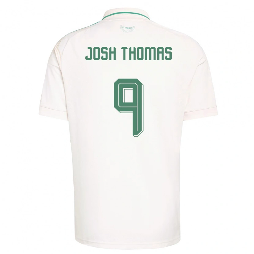 DanxenレディースウェールズJosh Thomas#9白 茶 緑アウェイシャツ26-28ジャージーユニフォーム