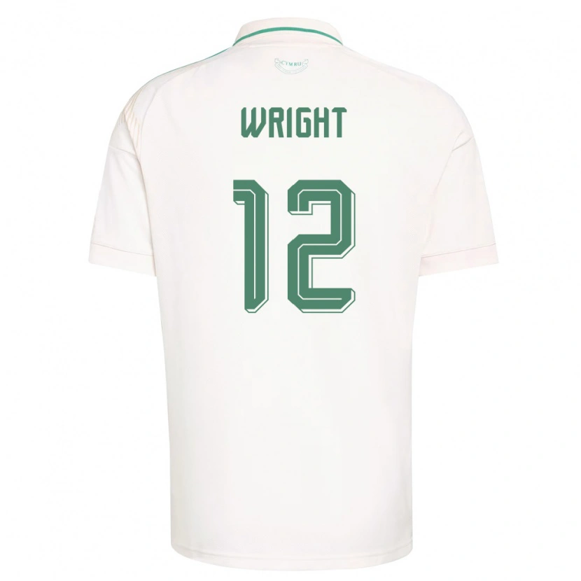 DanxenレディースウェールズTom Wright#12白 茶 緑アウェイシャツ26-28ジャージーユニフォーム