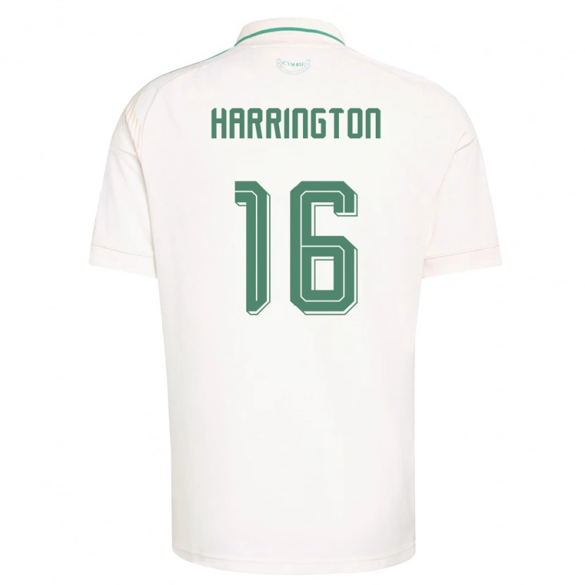 DanxenレディースウェールズRyan Harrington#16白 茶 緑アウェイシャツ26-28ジャージーユニフォーム