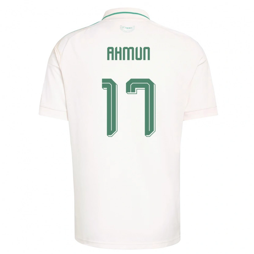DanxenレディースウェールズBen Ahmun#17白 茶 緑アウェイシャツ26-28ジャージーユニフォーム