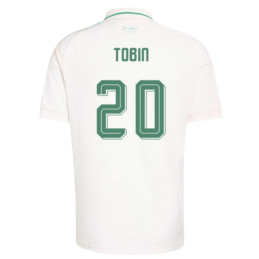 DanxenレディースウェールズTiger Tobin#20白 茶 緑アウェイシャツ26-28ジャージーユニフォーム