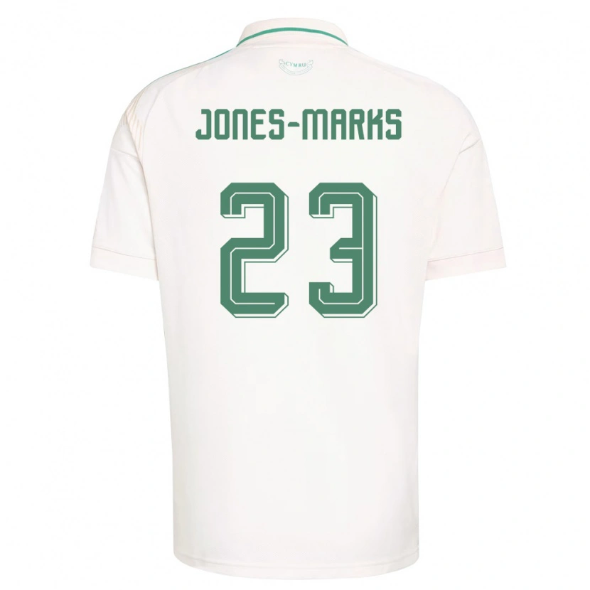 DanxenレディースウェールズSonnie Jones-Marks#23白 茶 緑アウェイシャツ26-28ジャージーユニフォーム