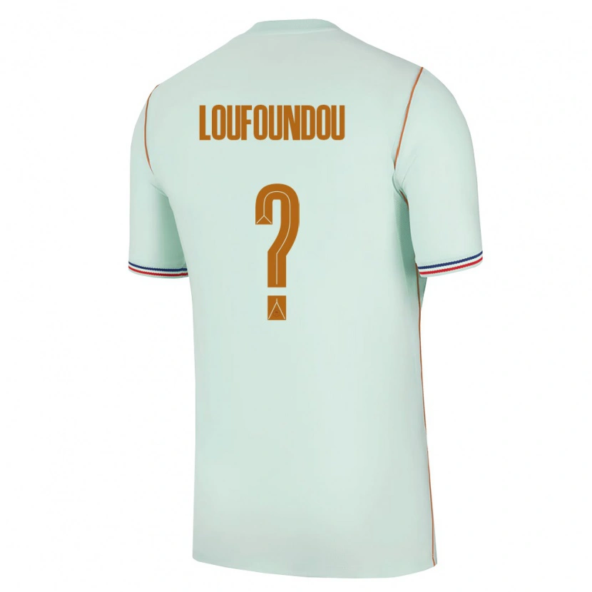 DanxenレディースフランスNoah Loufoundou#0緑 金アウェイシャツ26-28ジャージーユニフォーム