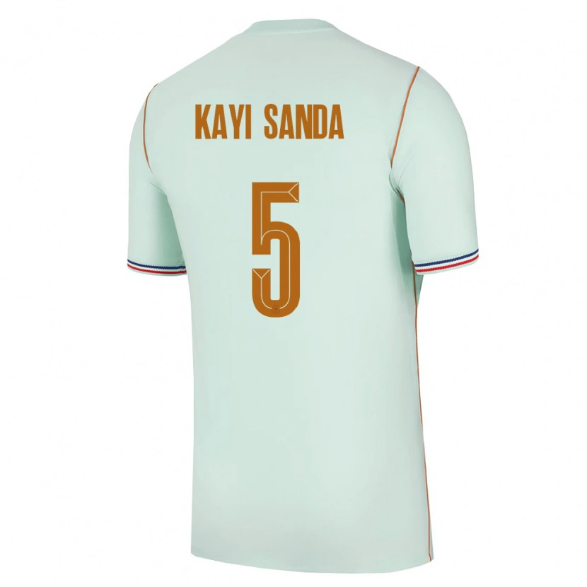 DanxenレディースフランスJoachim Kayi Sanda#5緑 金アウェイシャツ26-28ジャージーユニフォーム