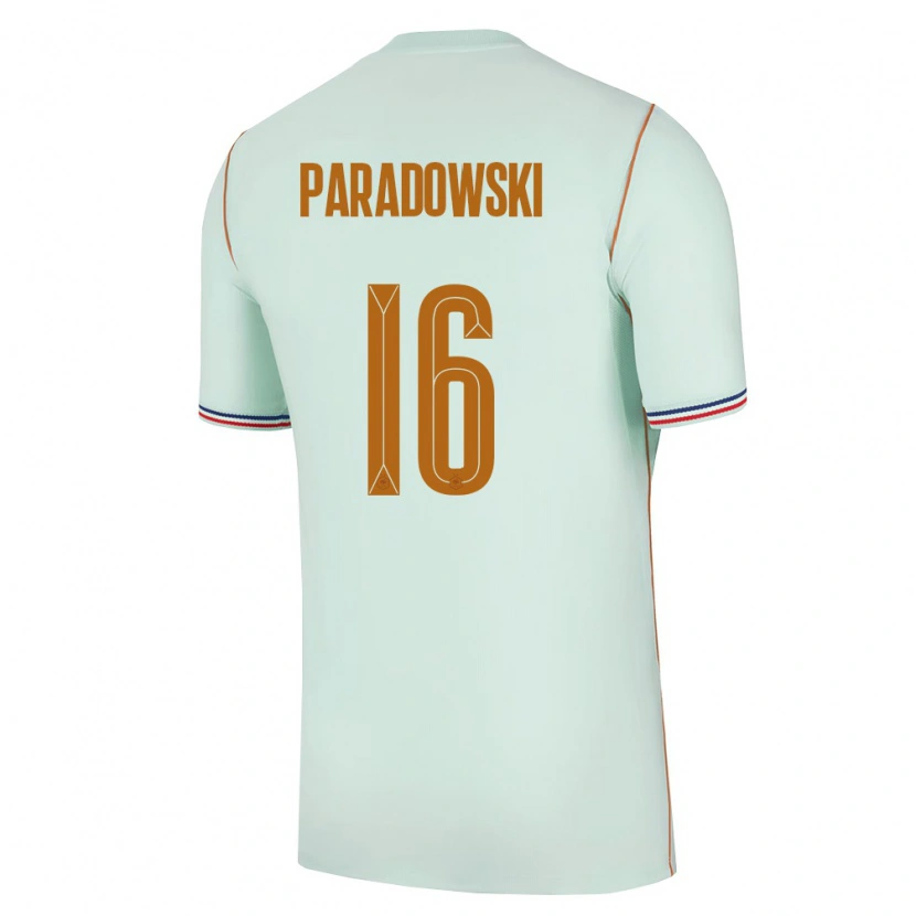 DanxenレディースフランスTao Paradowski#16緑 金アウェイシャツ26-28ジャージーユニフォーム