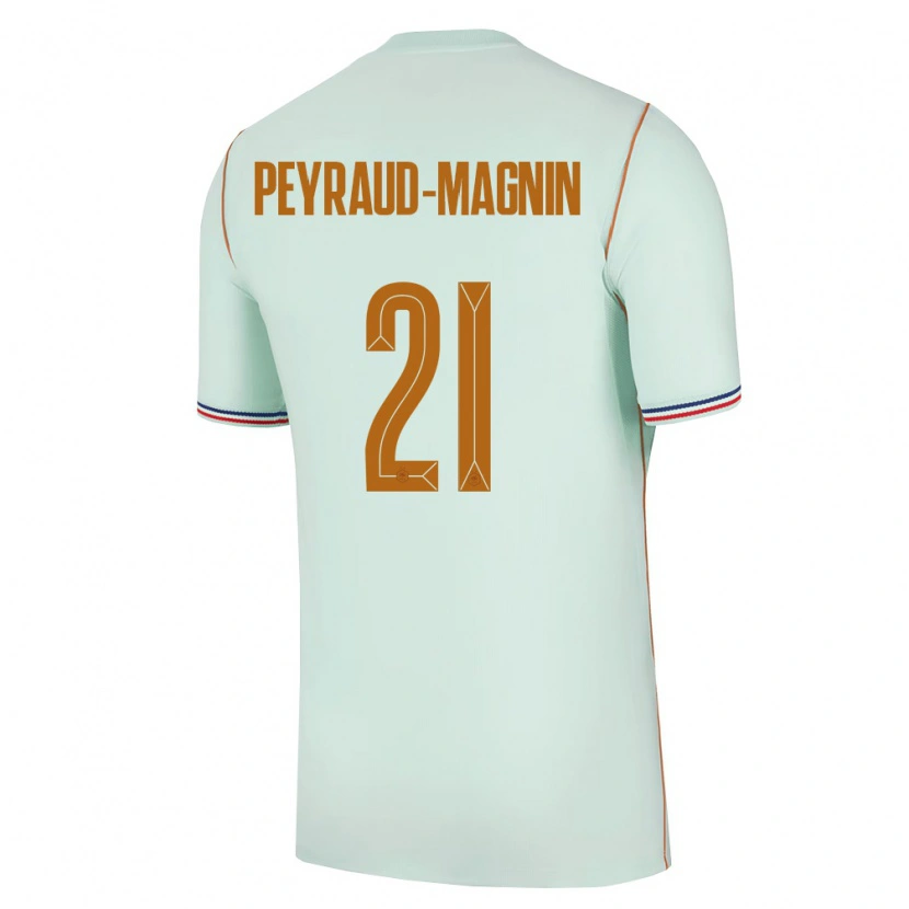 Danxenレディースフランスポーリーヌ・ペロー・マニャン#21緑 金アウェイシャツ26-28ジャージーユニフォーム