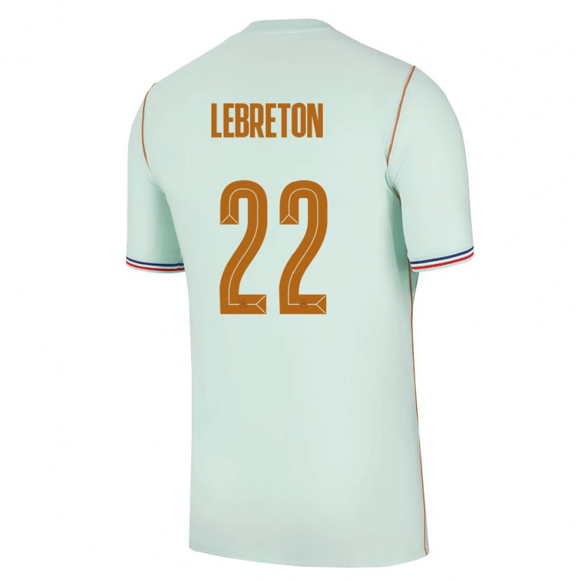 DanxenレディースフランスNoé Lebreton#22緑 金アウェイシャツ26-28ジャージーユニフォーム