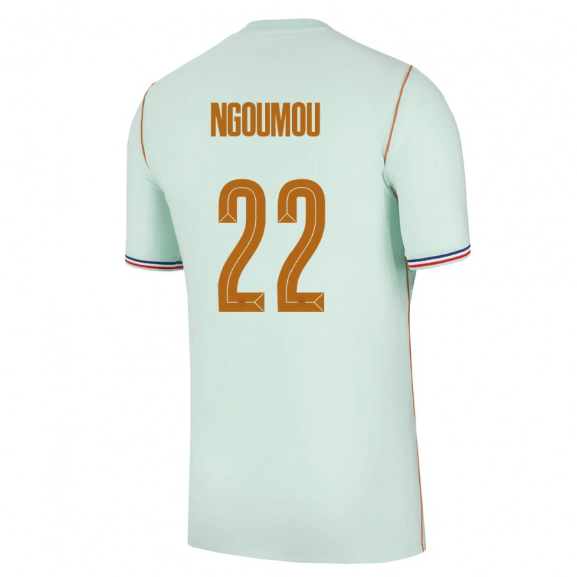 Danxenレディースフランスネイサン・グーモウ#22緑 金アウェイシャツ26-28ジャージーユニフォーム