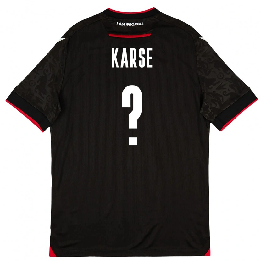 DanxenレディースジョージアKarse#0黒 白 赤アウェイシャツ26-28ジャージーユニフォーム