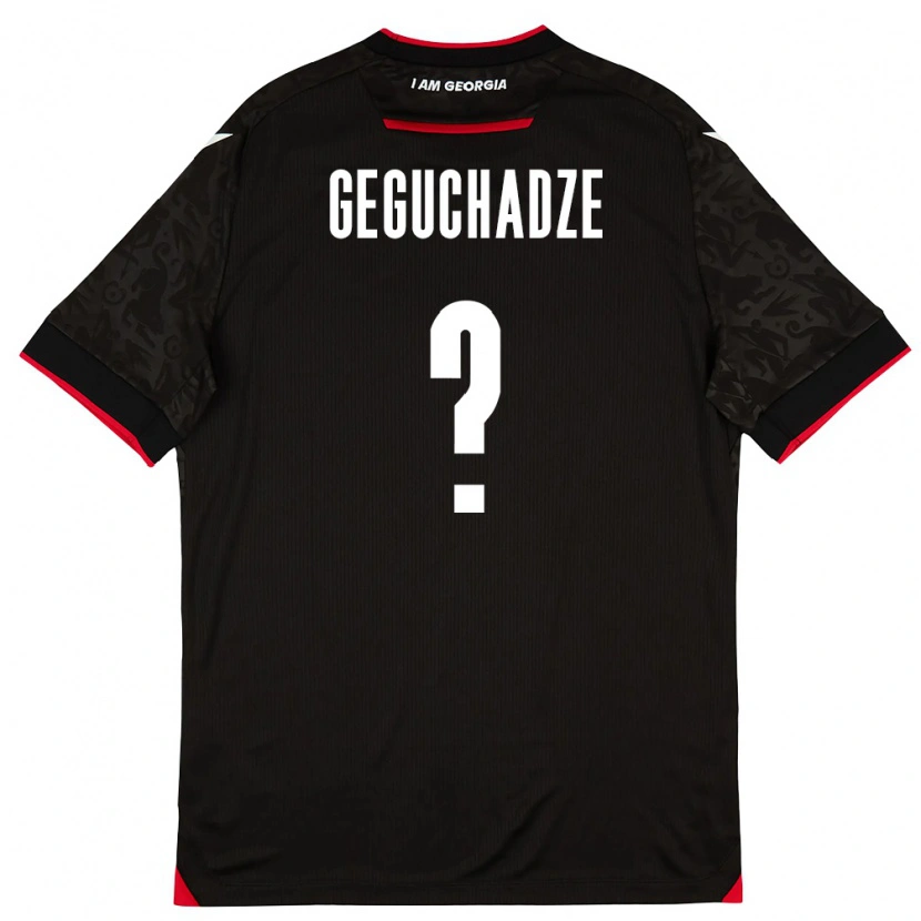 DanxenレディースジョージアSaba Geguchadze#0黒 白 赤アウェイシャツ26-28ジャージーユニフォーム