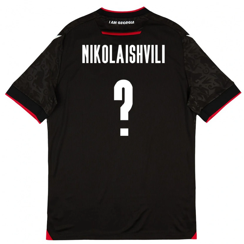 DanxenレディースジョージアGiorgi Nikolaishvili#0黒 白 赤アウェイシャツ26-28ジャージーユニフォーム