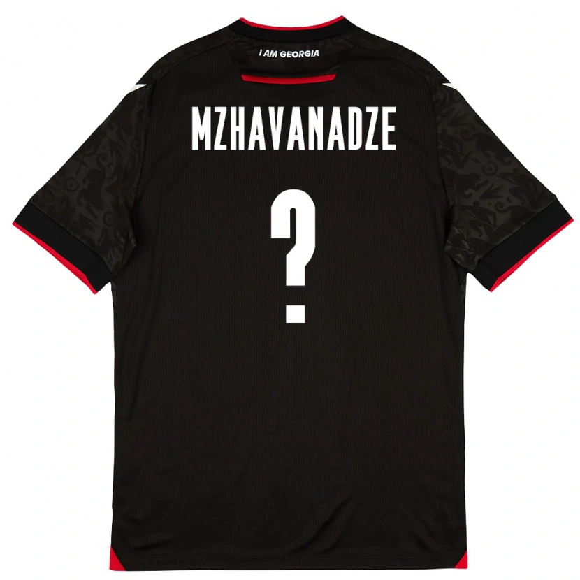 DanxenレディースジョージアGiorgi Mzhavanadze#0黒 白 赤アウェイシャツ26-28ジャージーユニフォーム