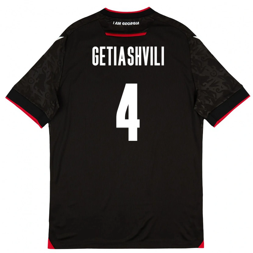 DanxenレディースジョージアAlika Getiashvili#4黒 白 赤アウェイシャツ26-28ジャージーユニフォーム