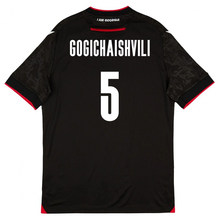 DanxenレディースジョージアIoann Gogichaishvili#5黒 白 赤アウェイシャツ26-28ジャージーユニフォーム
