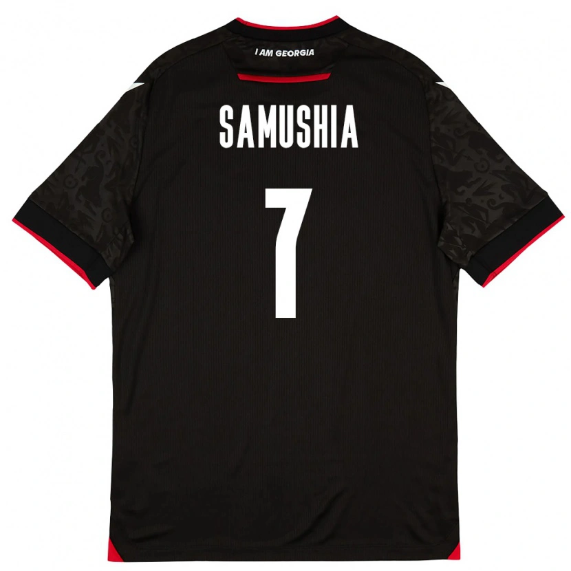 Danxenレディースジョージアサバ・サムシア#7黒 白 赤アウェイシャツ26-28ジャージーユニフォーム