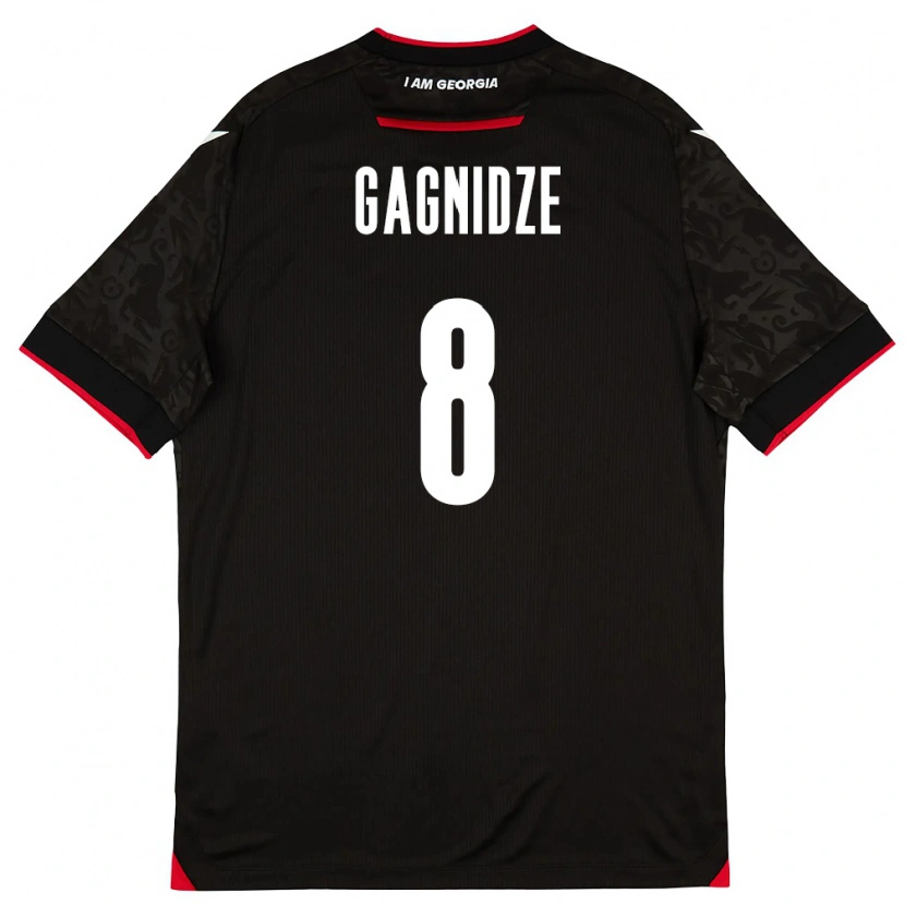 DanxenレディースジョージアLuka Gagnidze#8黒 白 赤アウェイシャツ26-28ジャージーユニフォーム