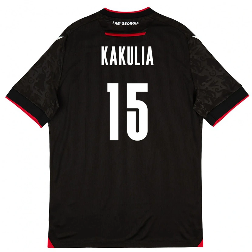 DanxenレディースジョージアGiorgi Kakulia#15黒 白 赤アウェイシャツ26-28ジャージーユニフォーム
