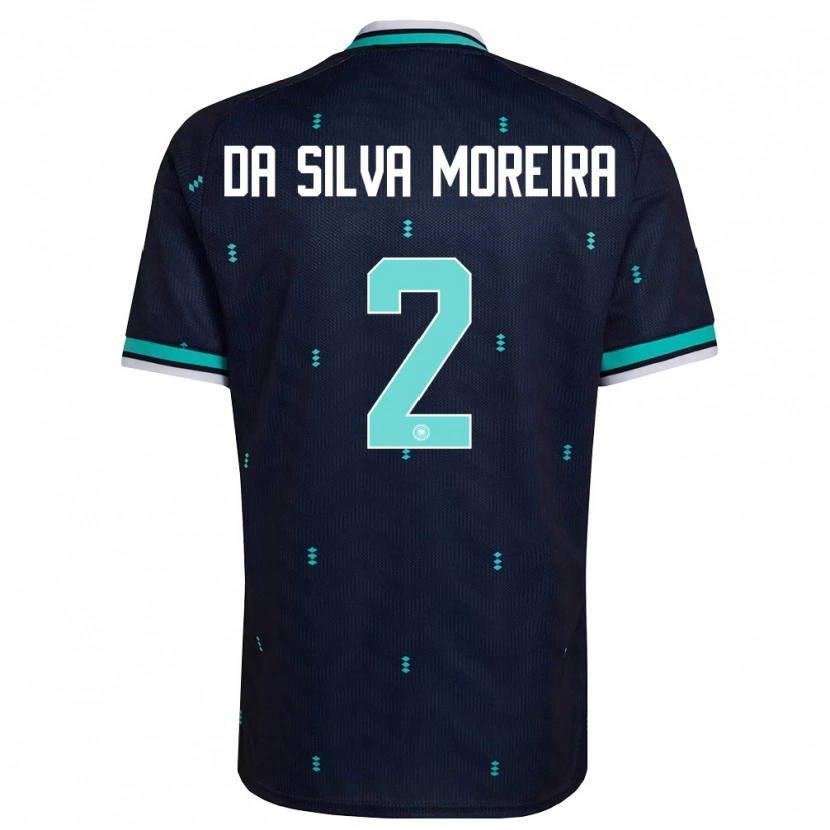 Danxenレディースドイツエリック・ダ・シルバ・モレイラ#2紺 空色 白アウェイシャツ26-28ジャージーユニフォーム