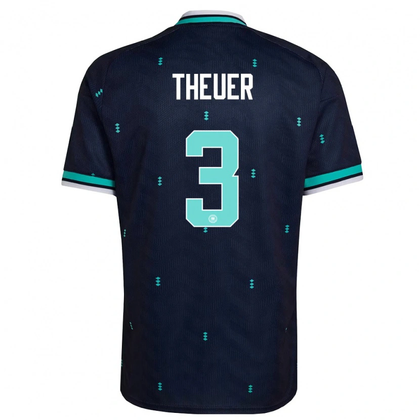 DanxenレディースドイツMaximilian Theuer#3紺 空色 白アウェイシャツ26-28ジャージーユニフォーム