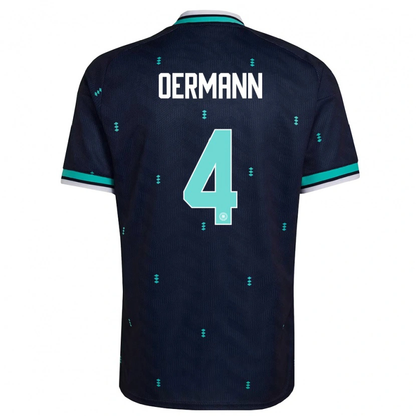 DanxenレディースドイツTim Oermann#4紺 空色 白アウェイシャツ26-28ジャージーユニフォーム