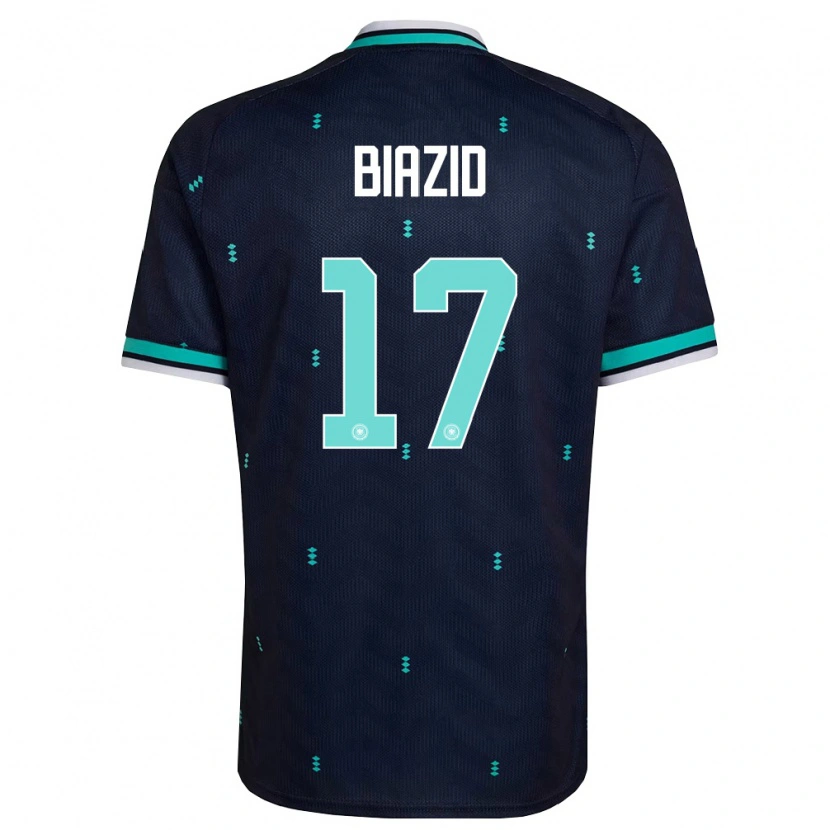DanxenレディースドイツZain Biazid#17紺 空色 白アウェイシャツ26-28ジャージーユニフォーム