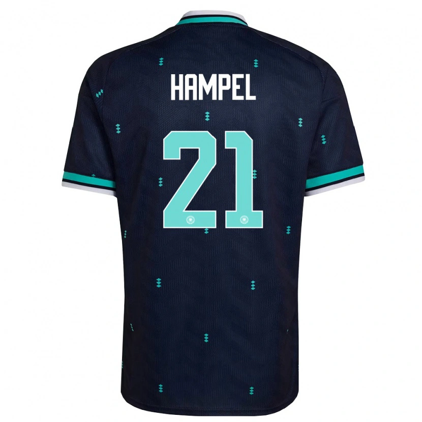 DanxenレディースドイツLuca Hampel#21紺 空色 白アウェイシャツ26-28ジャージーユニフォーム