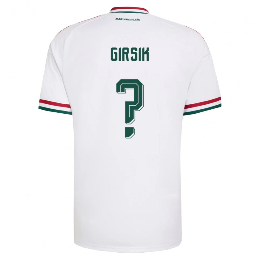 DanxenレディースハンガリーAttila Girsik#0白 赤 緑アウェイシャツ26-28ジャージーユニフォーム