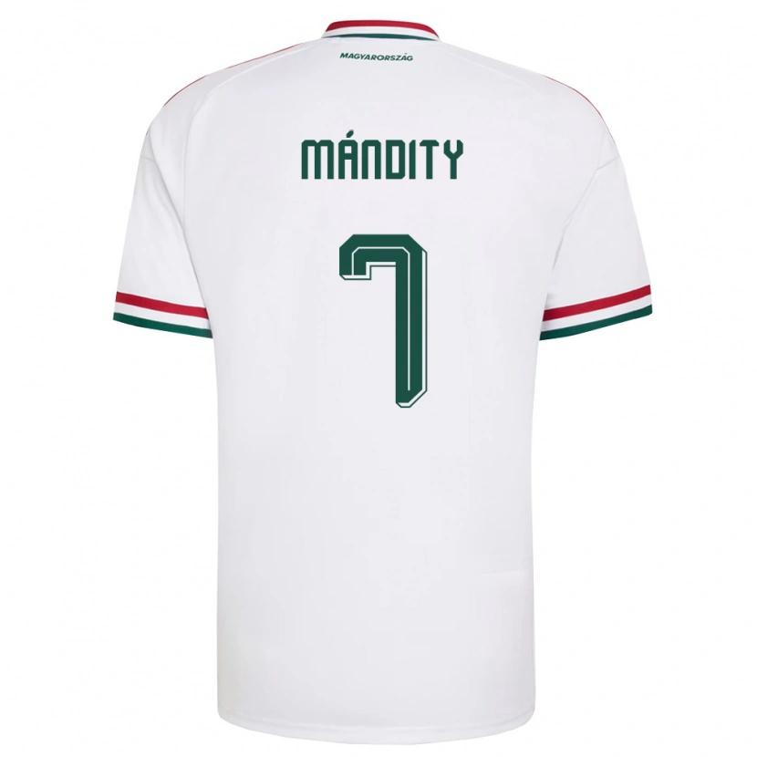 DanxenレディースハンガリーMárkó Mándity#7白 赤 緑アウェイシャツ26-28ジャージーユニフォーム