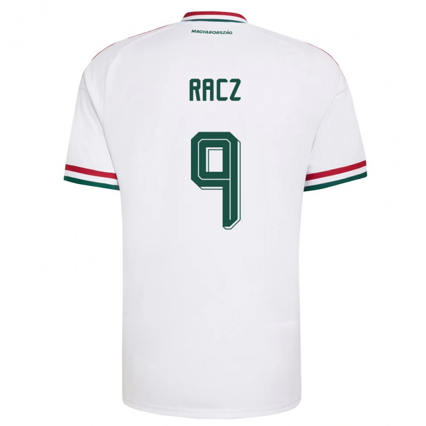 DanxenレディースハンガリーBalázs Rácz#9白 赤 緑アウェイシャツ26-28ジャージーユニフォーム