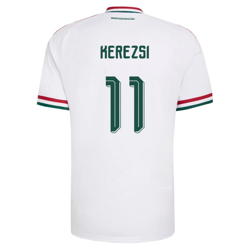 DanxenレディースハンガリーZalán Kerezsi#11白 赤 緑アウェイシャツ26-28ジャージーユニフォーム