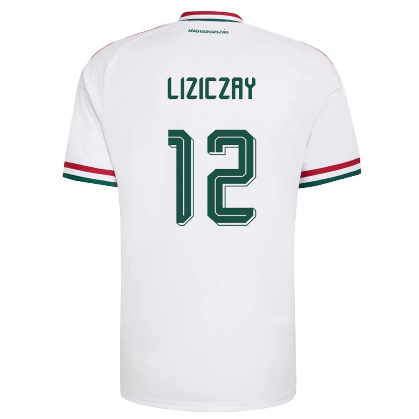 DanxenレディースハンガリーZsombor Liziczay#12白 赤 緑アウェイシャツ26-28ジャージーユニフォーム