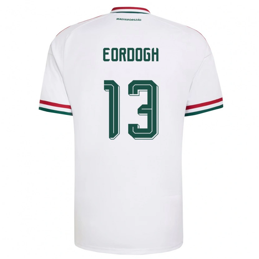 DanxenレディースハンガリーAndrás Eördögh#13白 赤 緑アウェイシャツ26-28ジャージーユニフォーム
