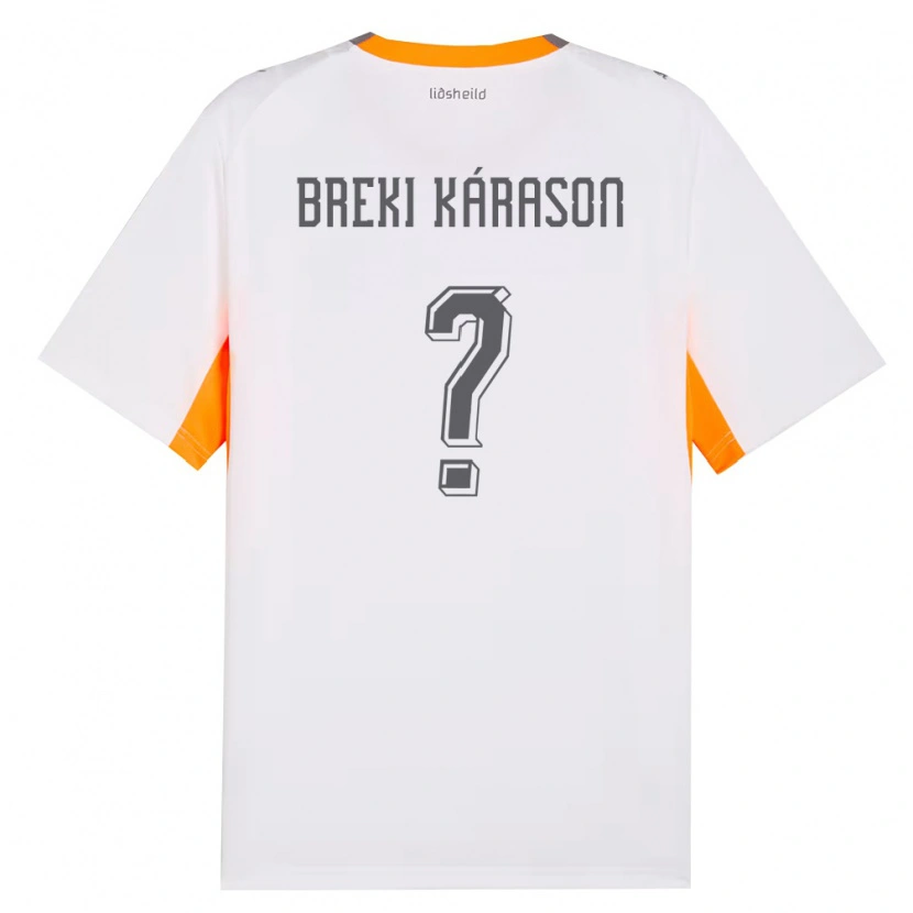 DanxenレディースアイスランドSigurdur Breki Kárason#0白 オレンジ 灰アウェイシャツ26-28ジャージーユニフォーム