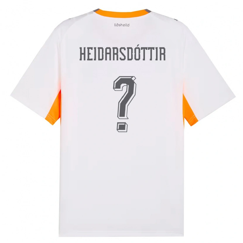 DanxenレディースアイスランドSædís Rún Heiðarsdóttir#0白 オレンジ 灰アウェイシャツ26-28ジャージーユニフォーム