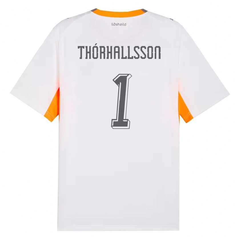 DanxenレディースアイスランドÍvar Arnbro Thórhallsson#1白 オレンジ 灰アウェイシャツ26-28ジャージーユニフォーム