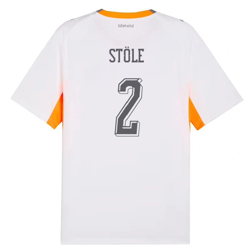 DanxenレディースアイスランドIngimar Torbjörnsson Stöle#2白 オレンジ 灰アウェイシャツ26-28ジャージーユニフォーム