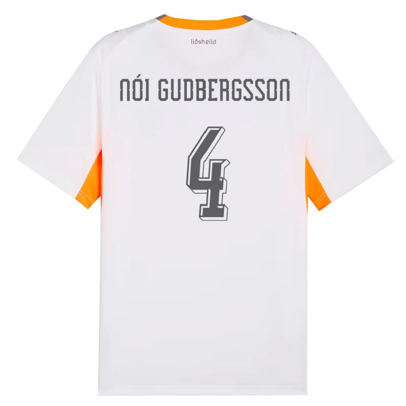 DanxenレディースアイスランドKolbeinn Nói Gudbergsson#4白 オレンジ 灰アウェイシャツ26-28ジャージーユニフォーム