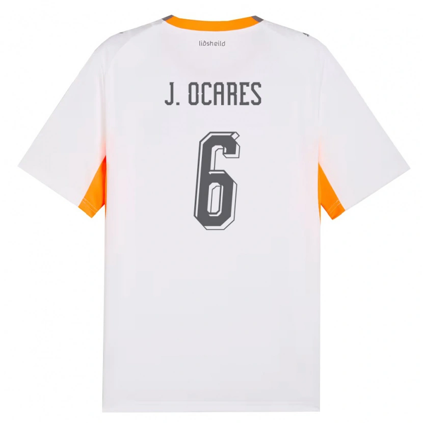 DanxenレディースアイスランドJakob Ocares Kristjánsson#6白 オレンジ 灰アウェイシャツ26-28ジャージーユニフォーム