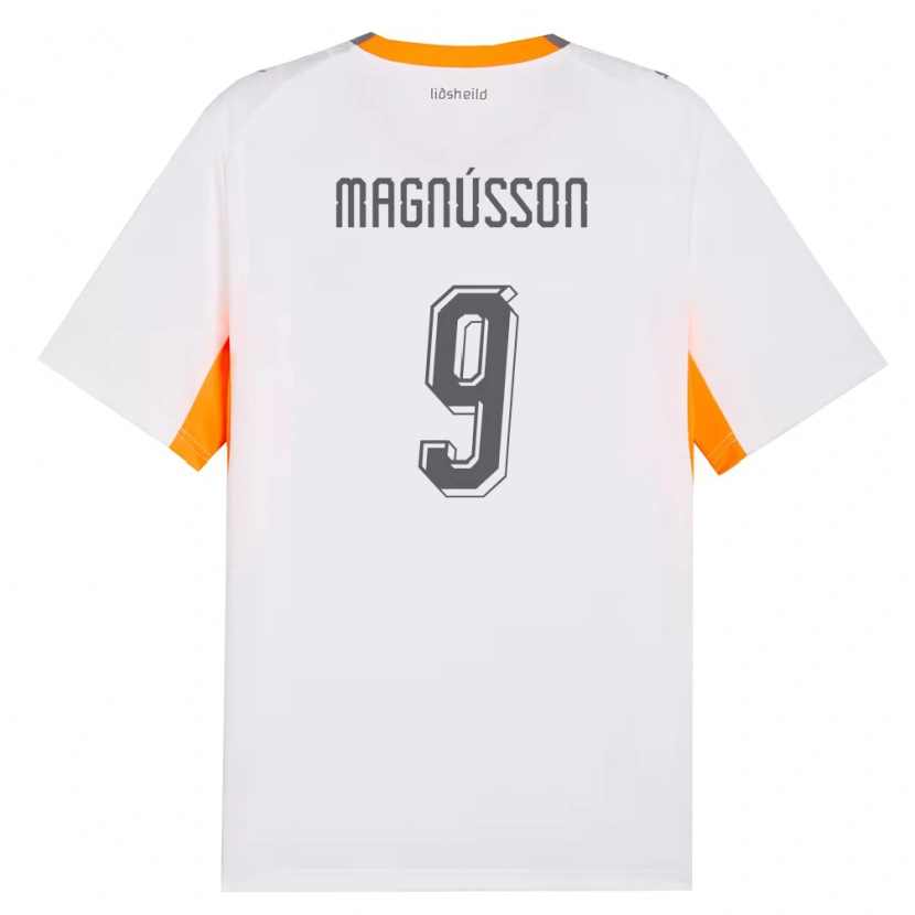 DanxenレディースアイスランドSævar Atli Magnússon#9白 オレンジ 灰アウェイシャツ26-28ジャージーユニフォーム