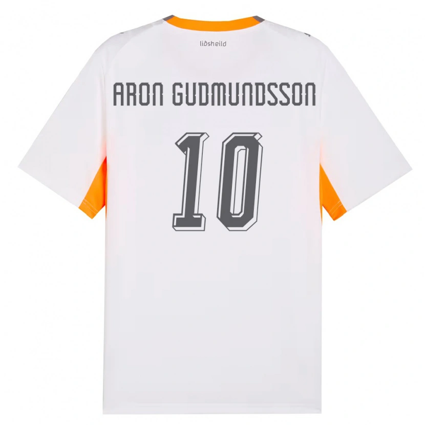 Danxenレディースアイスランドエガート・アーロン・グズムンドソン#10白 オレンジ 灰アウェイシャツ26-28ジャージーユニフォーム