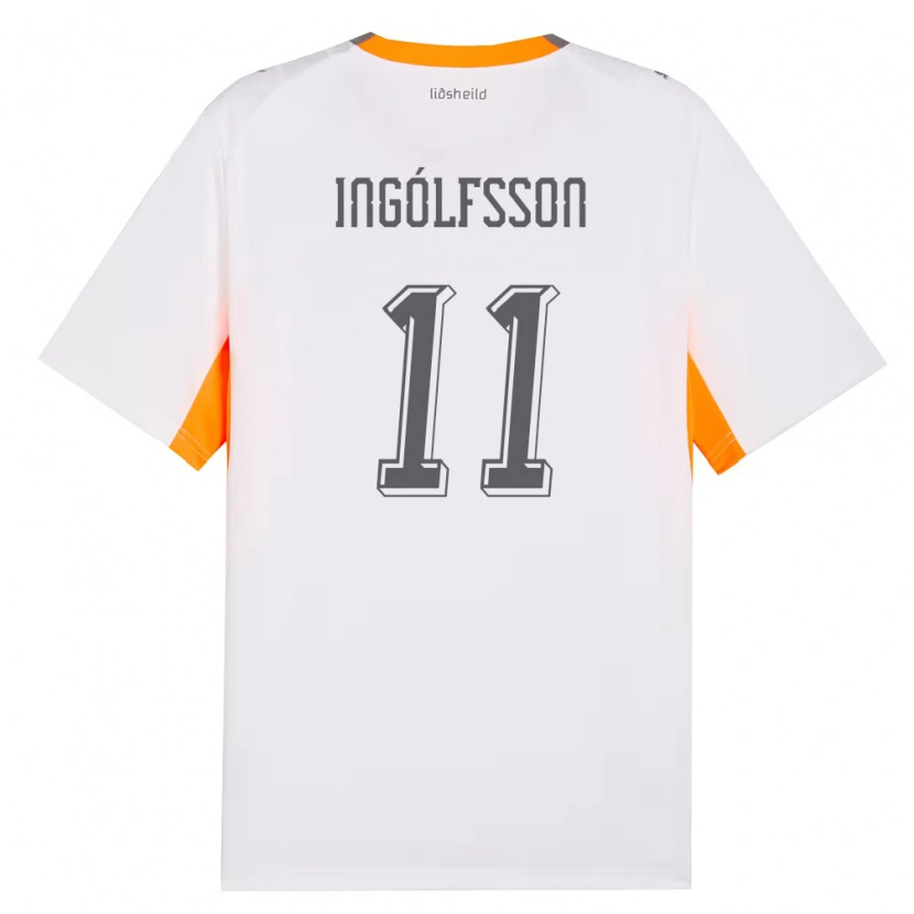 Danxenレディースアイスランドトーリ・インゴルフソン#11白 オレンジ 灰アウェイシャツ26-28ジャージーユニフォーム