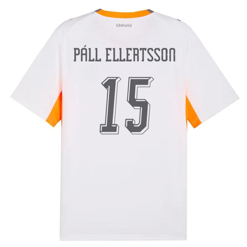 DanxenレディースアイスランドMarkús Páll Ellertsson#15白 オレンジ 灰アウェイシャツ26-28ジャージーユニフォーム