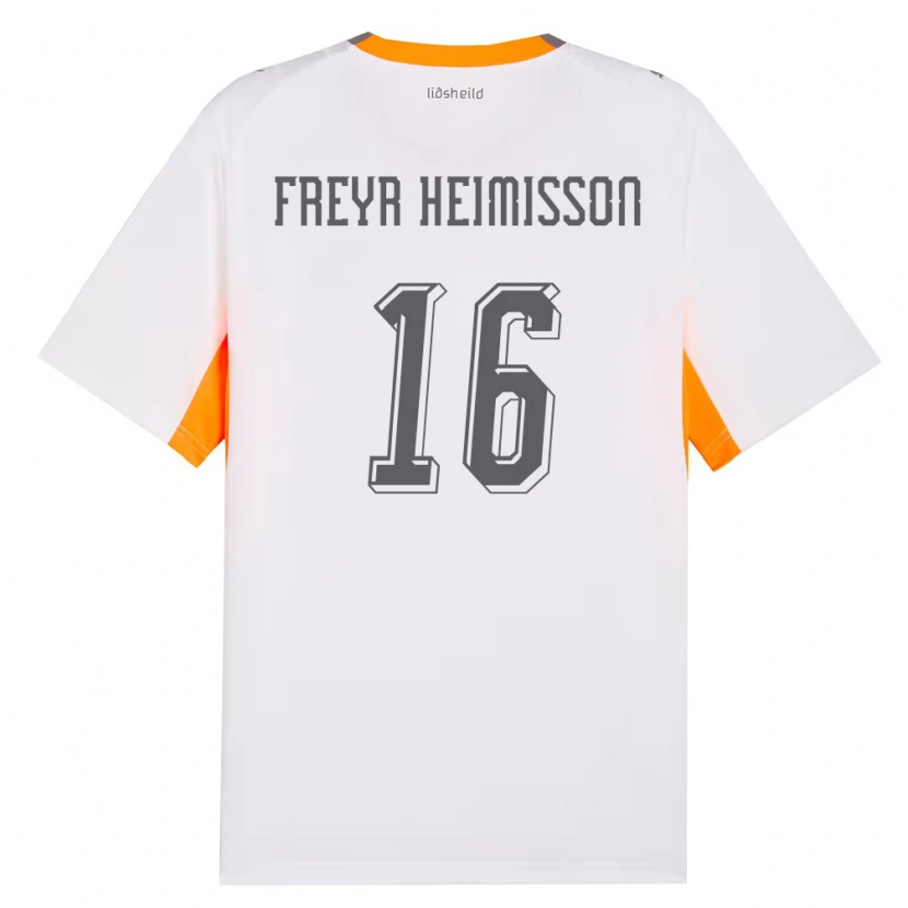 DanxenレディースアイスランドAron Freyr Heimisson#16白 オレンジ 灰アウェイシャツ26-28ジャージーユニフォーム